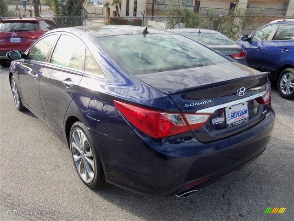 2013 Sonata Limited 2.0T - Indigo Night Blue / Gray photo #7