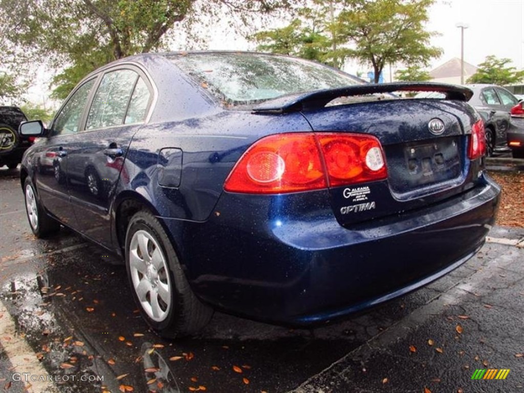 2008 Optima LX - Deep Ocean Blue / Gray photo #2