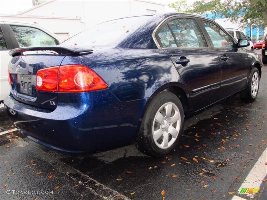 2008 Optima LX - Deep Ocean Blue / Gray photo #3