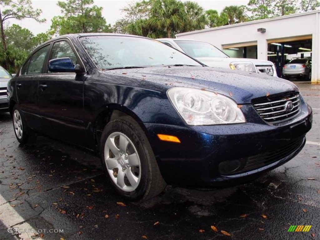 2008 Optima LX - Deep Ocean Blue / Gray photo #4