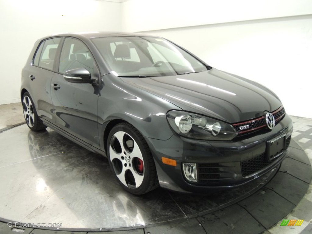 2012 GTI 4 Door - Carbon Steel Gray Metallic / Interlagos Plaid Cloth photo #1