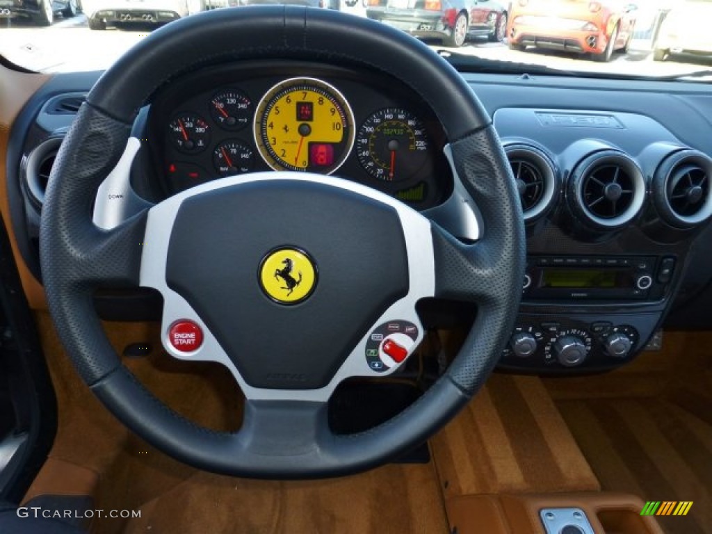 2008 Ferrari F430 Coupe F1 Cuoio Steering Wheel Photo #76716334