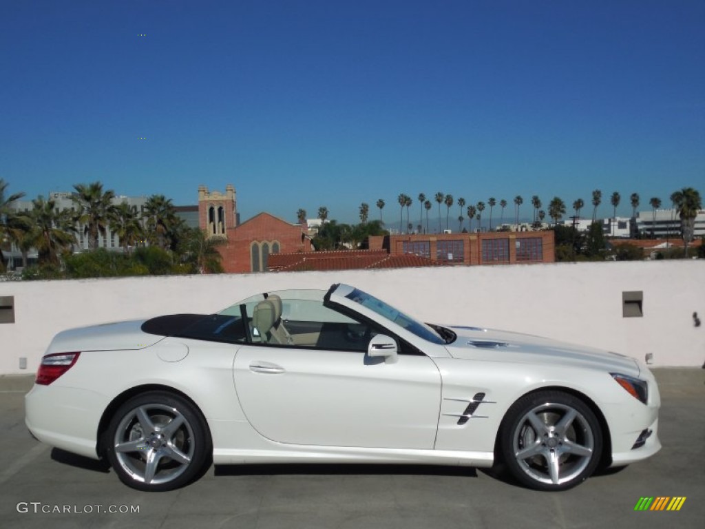 Diamond White Metallic 2013 Mercedes-Benz SL 550 Roadster Exterior Photo #76717075
