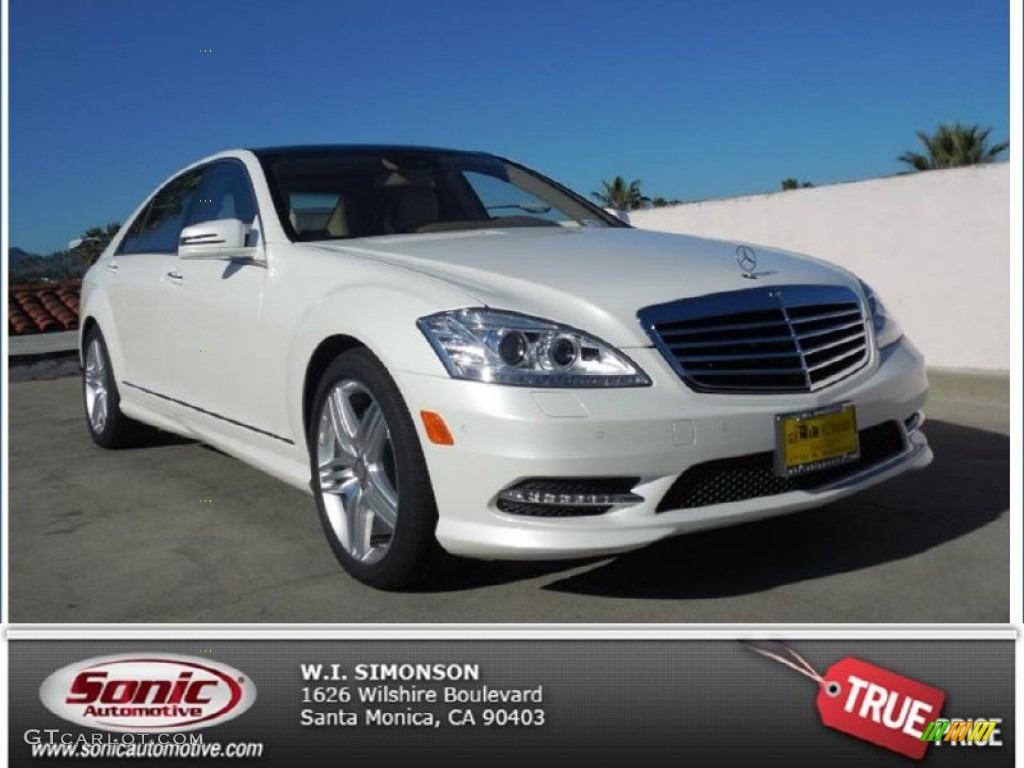 2013 S 550 Sedan - Diamond White Metallic / Cashmere/Savanna photo #1