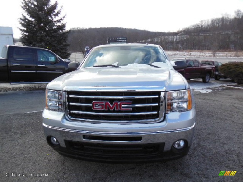 2013 Sierra 1500 SLE Extended Cab 4x4 - Quicksilver Metallic / Ebony photo #3