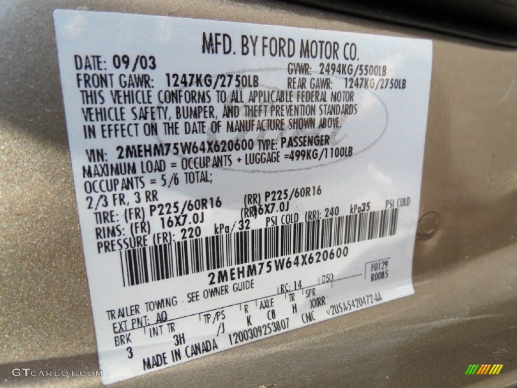 2004 Grand Marquis LS - Arizona Beige Metallic / Medium Parchment photo #13