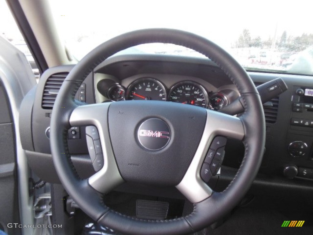 2013 Sierra 1500 SLE Extended Cab 4x4 - Quicksilver Metallic / Ebony photo #18