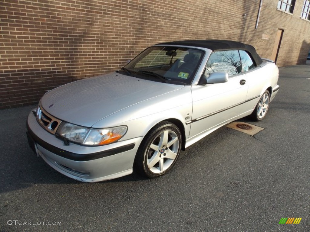 2002 9-3 SE Convertible - Silver Metallic / Charcoal Gray photo #1