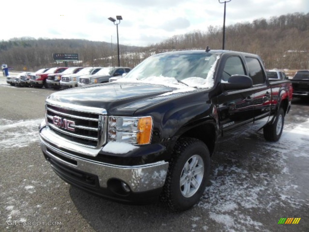2013 Sierra 1500 SLE Crew Cab 4x4 - Onyx Black / Ebony photo #2