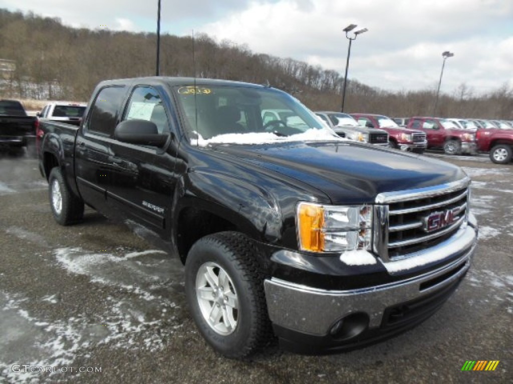 2013 Sierra 1500 SLE Crew Cab 4x4 - Onyx Black / Ebony photo #4