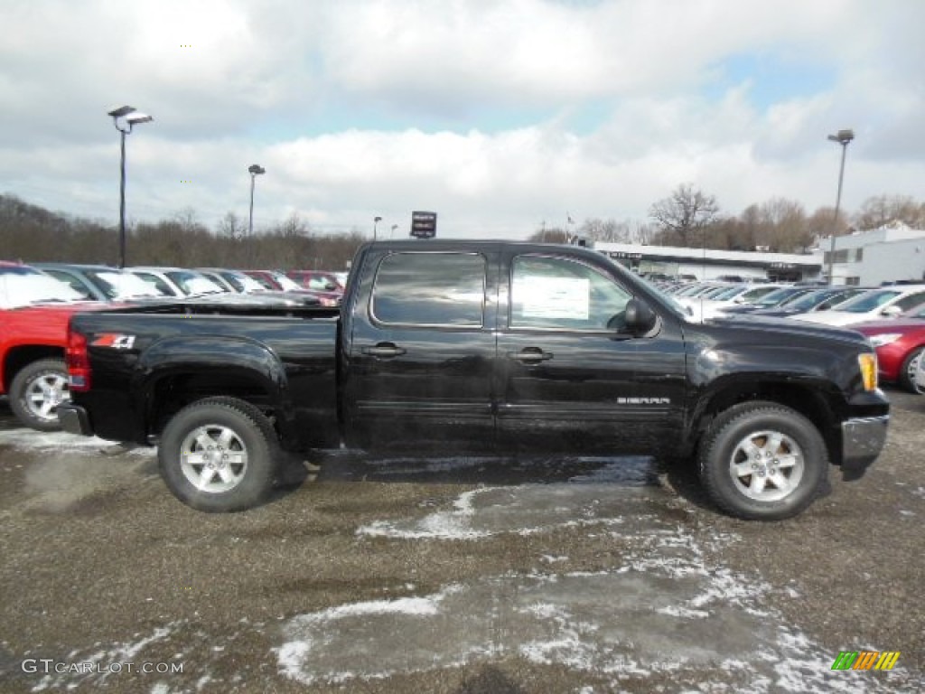 2013 Sierra 1500 SLE Crew Cab 4x4 - Onyx Black / Ebony photo #5