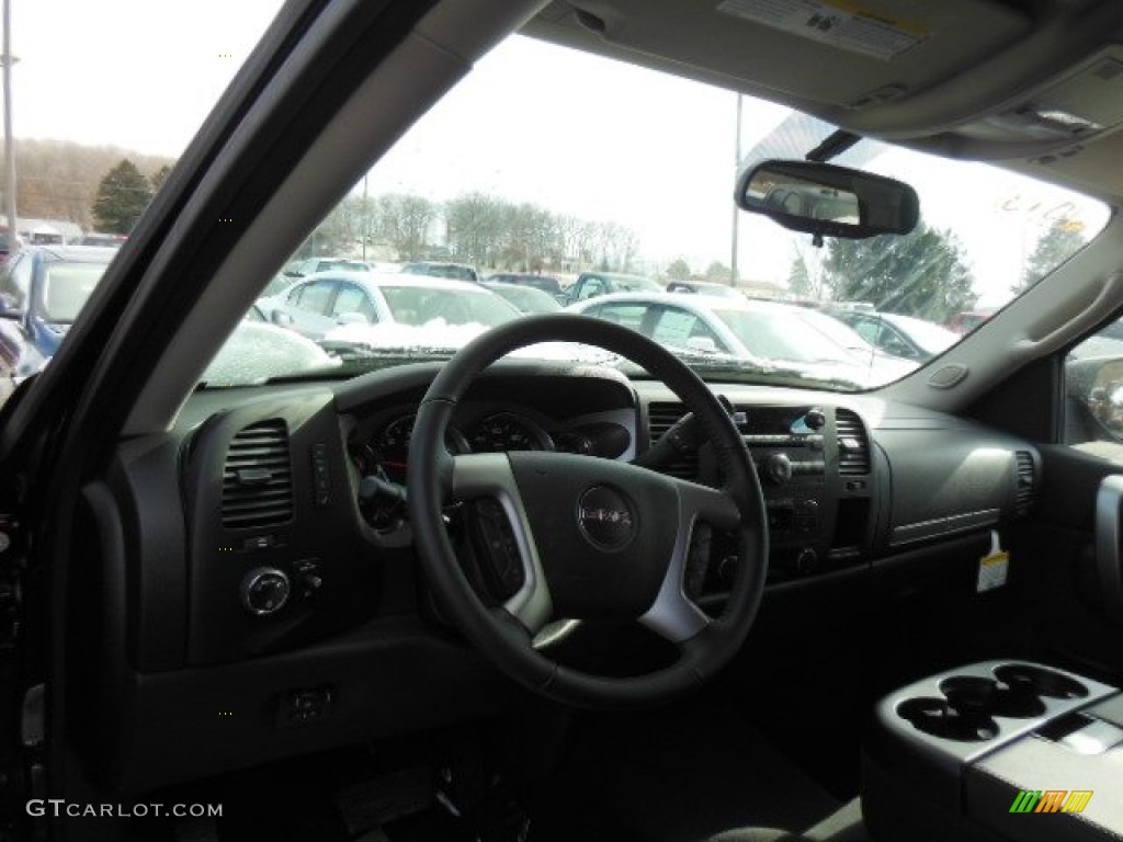 2013 Sierra 1500 SLE Crew Cab 4x4 - Onyx Black / Ebony photo #10