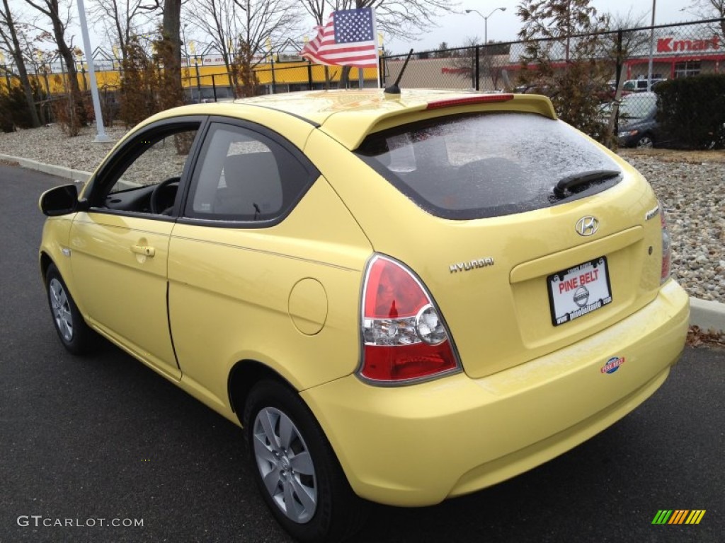 2010 Accent GS 3 Door - Mellow Yellow / Black photo #5