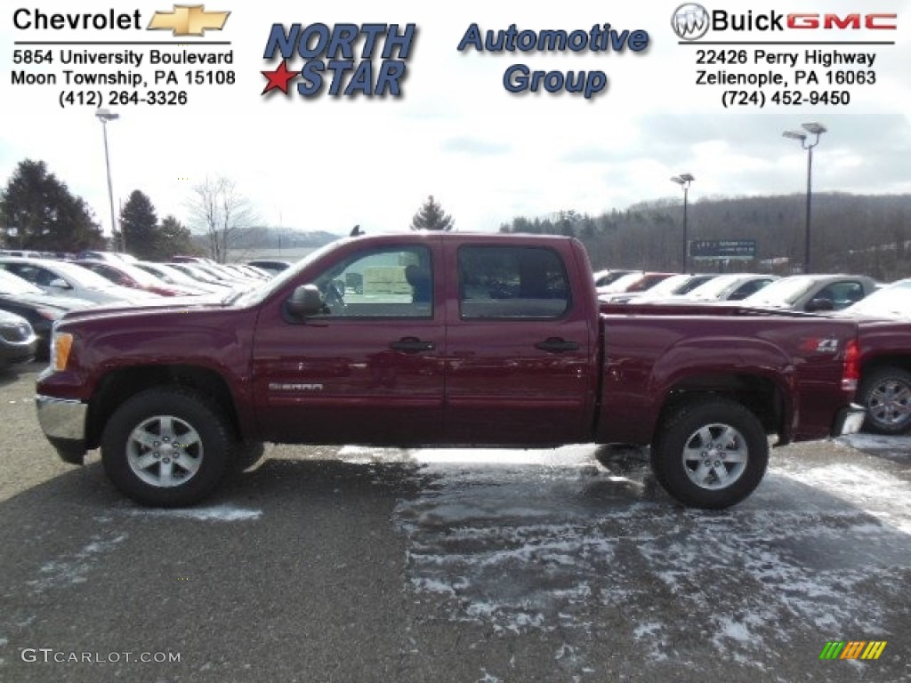 2013 Sierra 1500 SLE Crew Cab 4x4 - Sonoma Red Metallic / Ebony photo #1