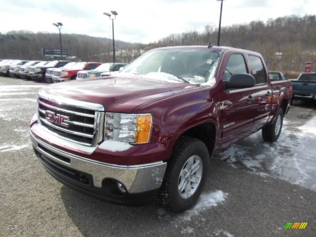 2013 Sierra 1500 SLE Crew Cab 4x4 - Sonoma Red Metallic / Ebony photo #2