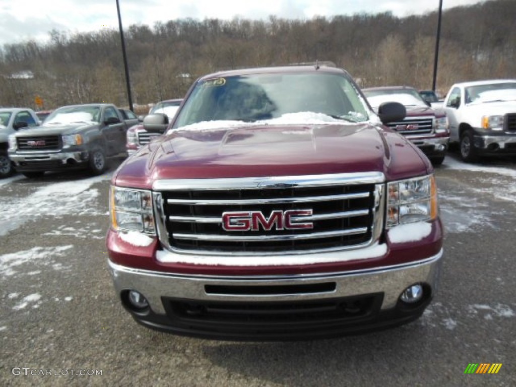 2013 Sierra 1500 SLE Crew Cab 4x4 - Sonoma Red Metallic / Ebony photo #3