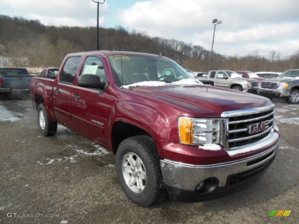 2013 Sierra 1500 SLE Crew Cab 4x4 - Sonoma Red Metallic / Ebony photo #4