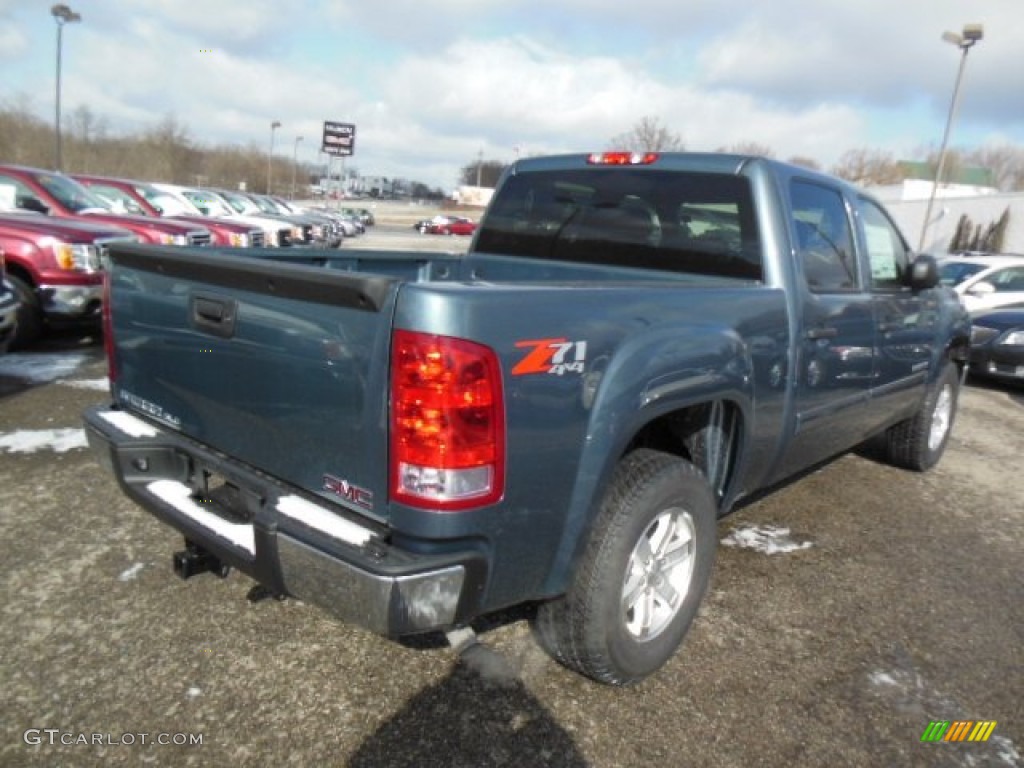 2013 Sierra 1500 SLE Crew Cab 4x4 - Stealth Gray Metallic / Ebony photo #6