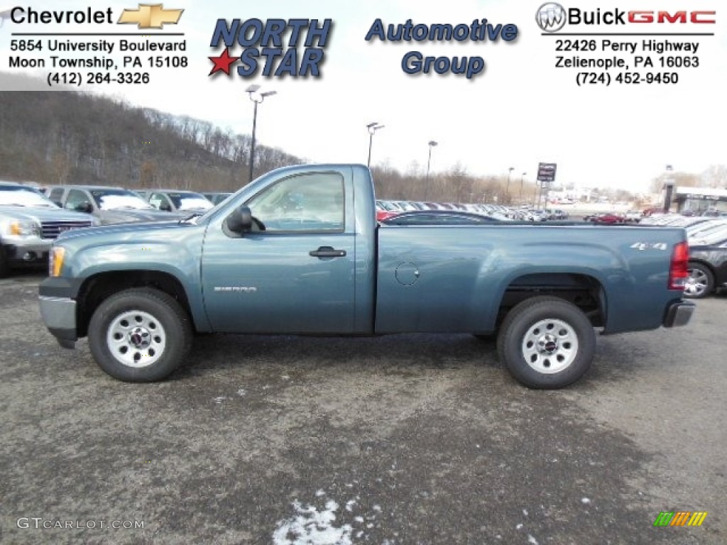 2013 Sierra 1500 Regular Cab 4x4 - Stealth Gray Metallic / Dark Titanium photo #1