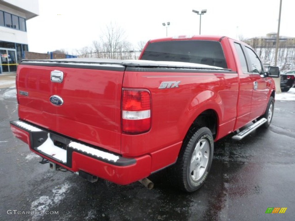2006 F150 STX SuperCab - Bright Red / Medium Flint photo #3
