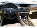 2013 BMW 5 Series Venetian Beige Interior Dashboard Photo