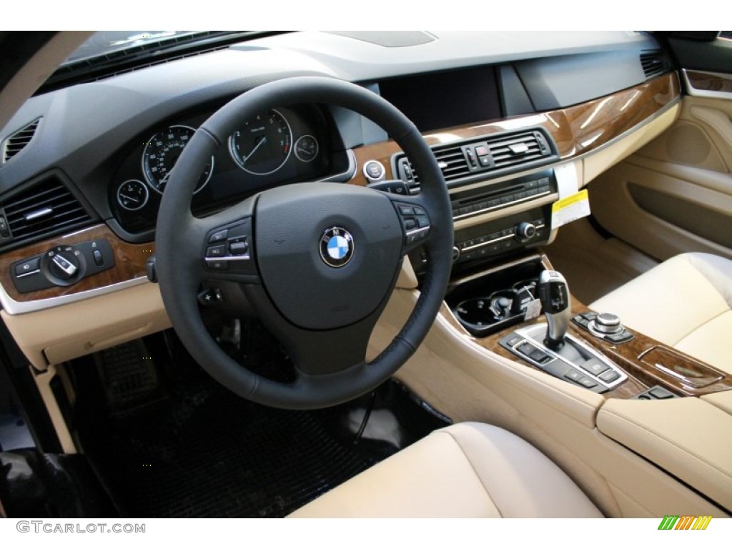 Venetian Beige Interior 2013 BMW 5 Series 528i xDrive Sedan Photo #76723525
