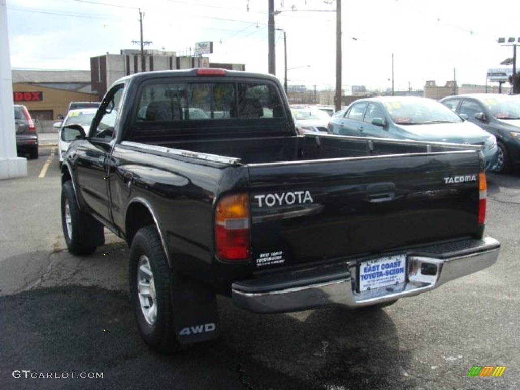 1999 Tacoma Regular Cab 4x4 - Black Metallic / Gray photo #4