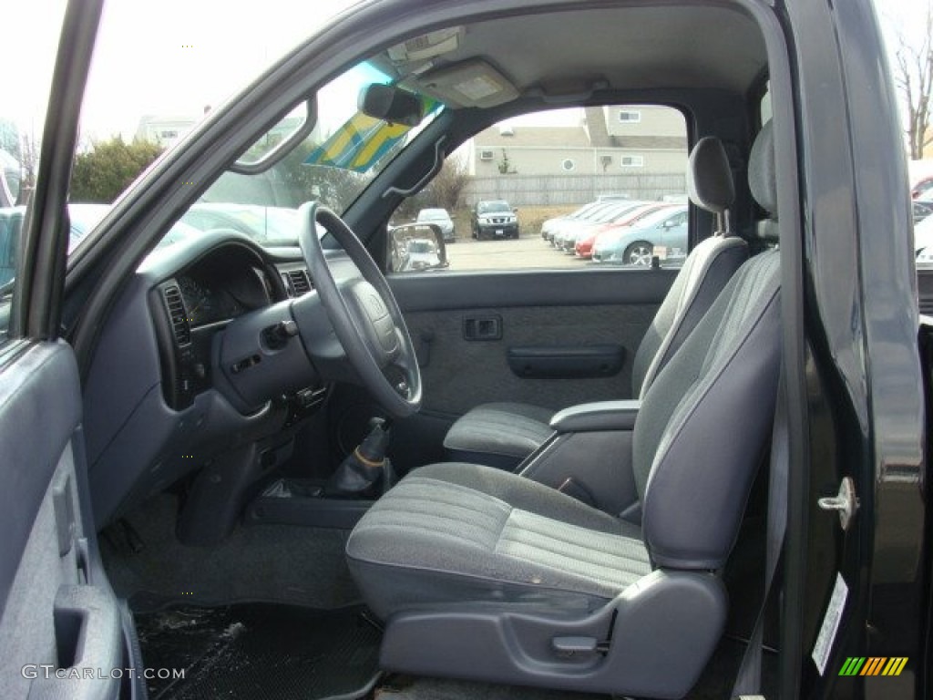 1999 Tacoma Regular Cab 4x4 - Black Metallic / Gray photo #7