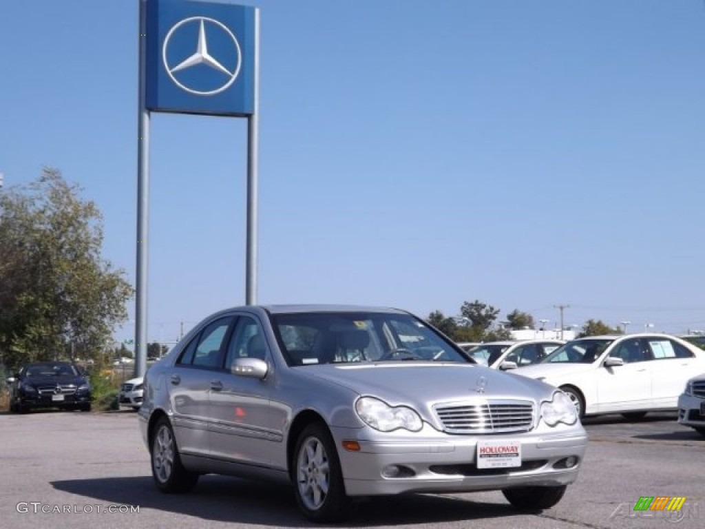 2001 C 320 Sedan - Brilliant Silver Metallic / Ash photo #3