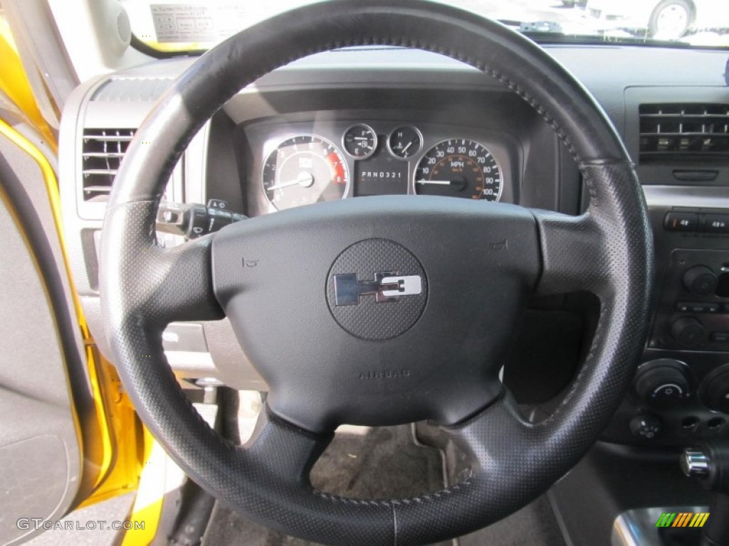 2006 Hummer H3 Standard H3 Model Ebony Black Steering Wheel Photo #76724581