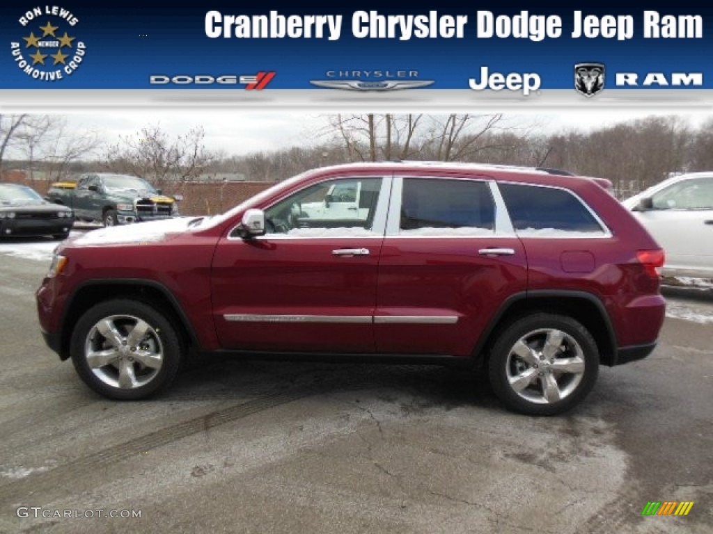 2013 Grand Cherokee Overland Summit 4x4 - Deep Cherry Red Crystal Pearl / Black photo #1