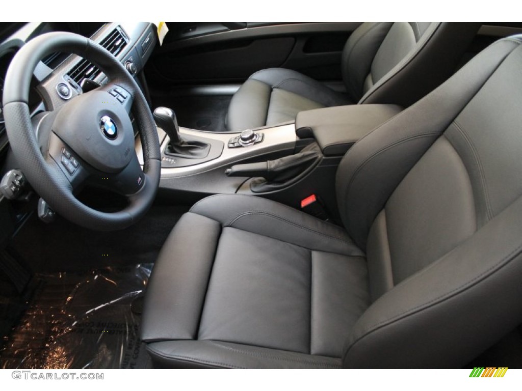 Black Interior 2013 BMW 3 Series 335i xDrive Coupe Photo #76725526