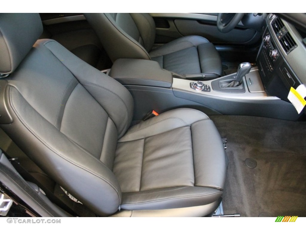 Black Interior 2013 BMW 3 Series 335i xDrive Coupe Photo #76725552