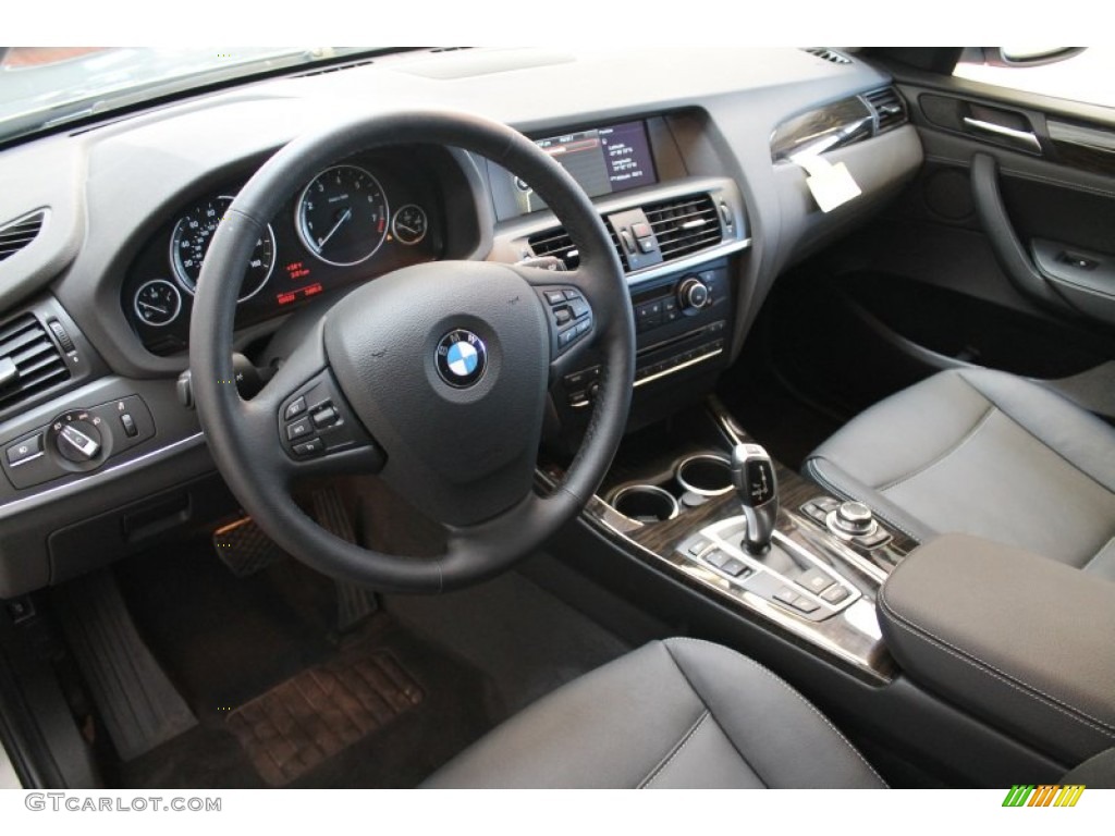 Black Interior 2013 BMW X3 xDrive 28i Photo #76725850