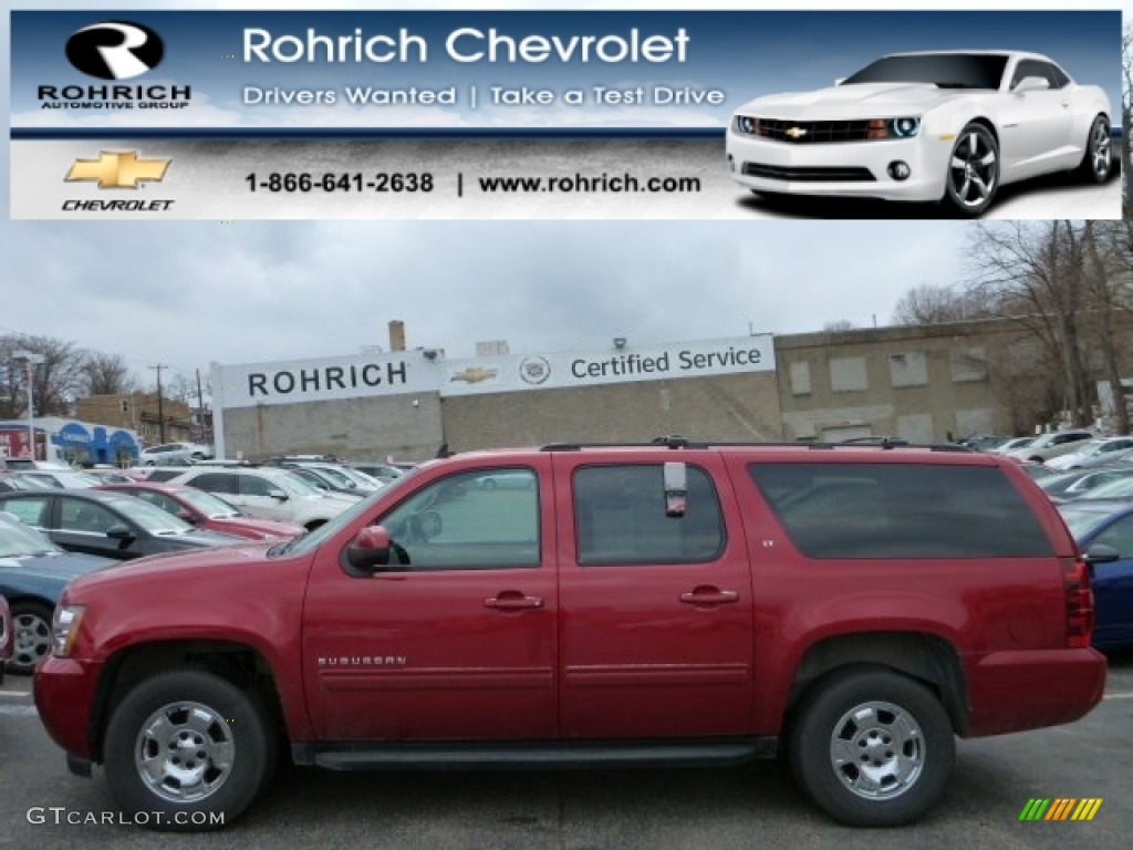 2013 Suburban LT 4x4 - Crystal Red Tintcoat / Ebony photo #1