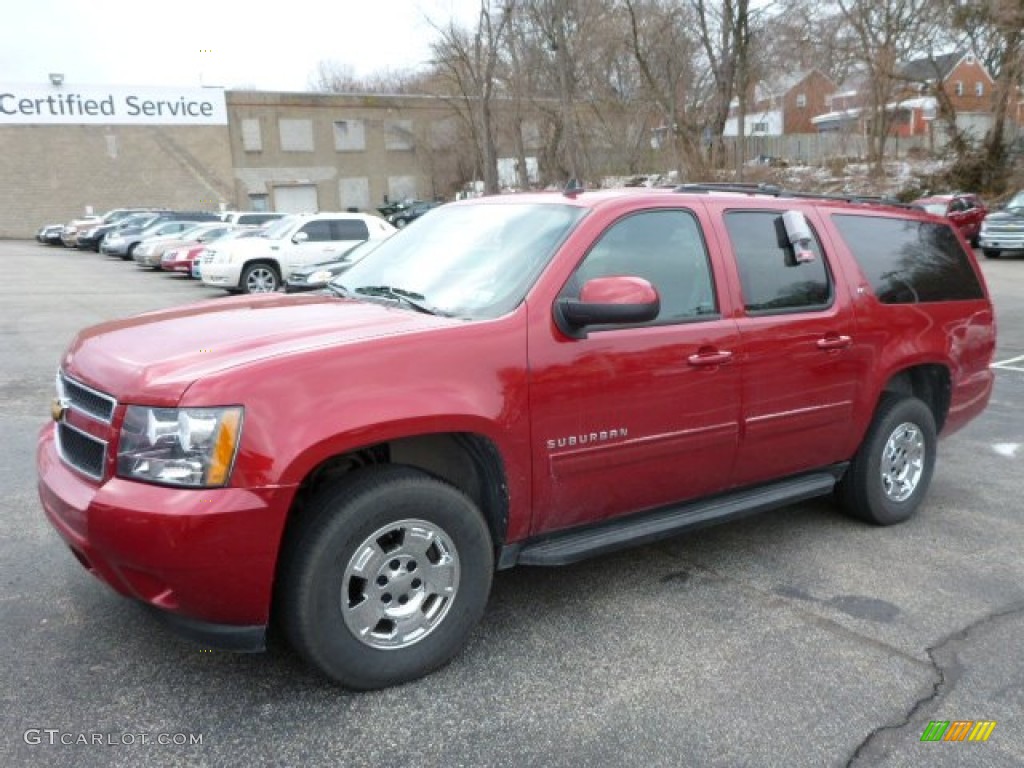 2013 Suburban LT 4x4 - Crystal Red Tintcoat / Ebony photo #2