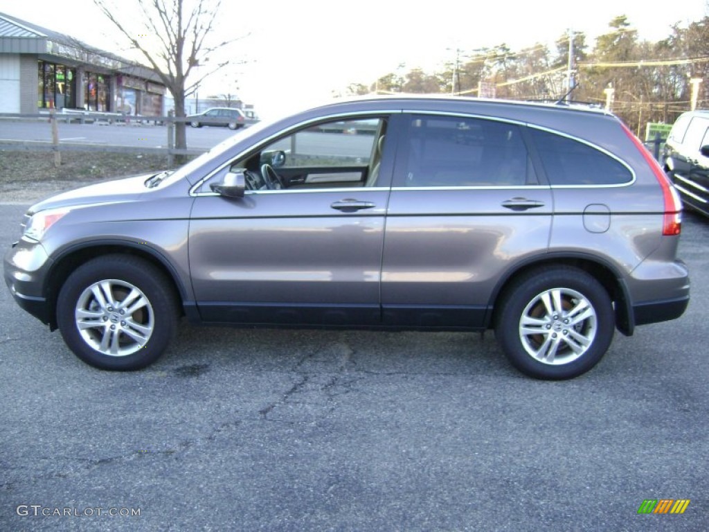 2010 CR-V EX-L AWD - Polished Metal Metallic / Ivory photo #6