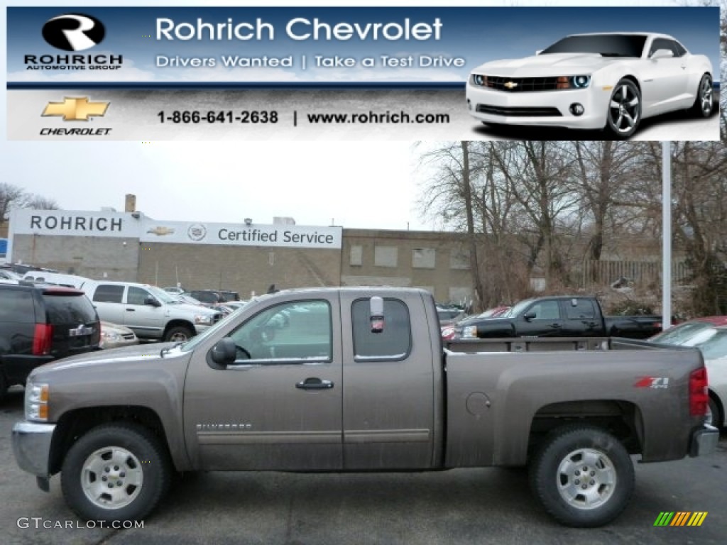 2013 Silverado 1500 LT Extended Cab 4x4 - Mocha Steel Metallic / Ebony photo #1