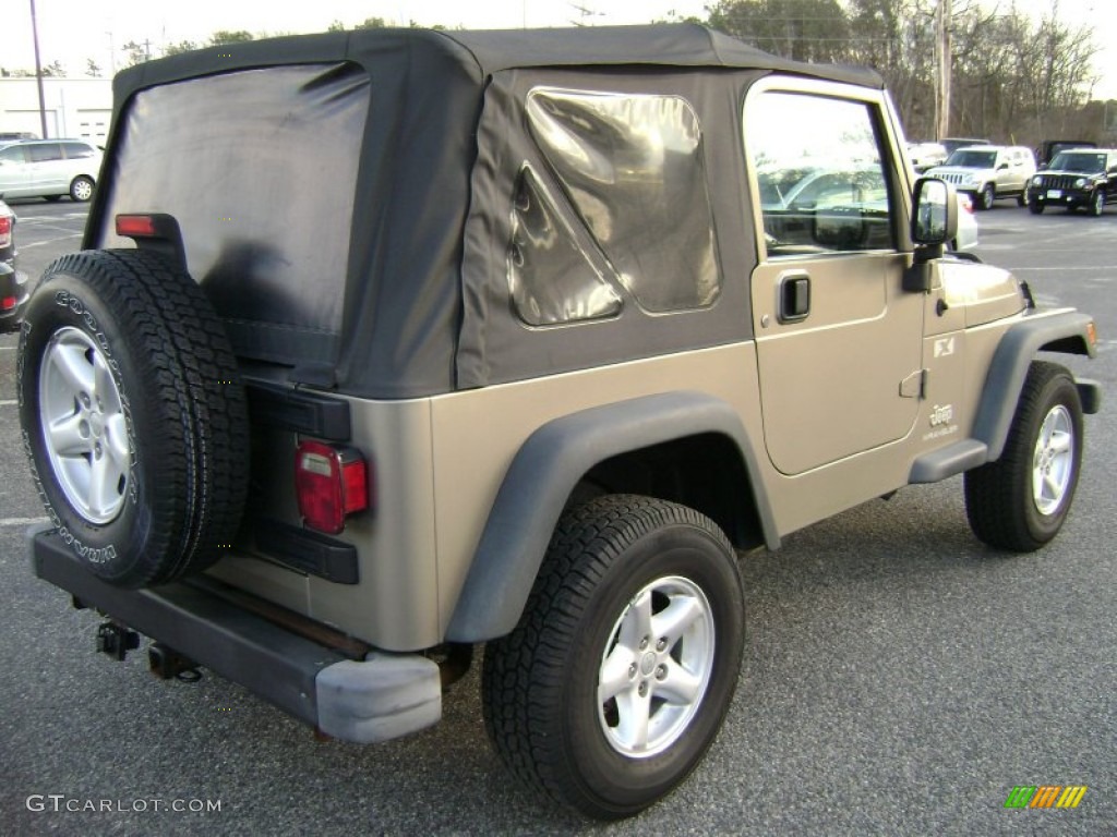 2004 Wrangler X 4x4 - Light Khaki Metallic / Dark Slate Gray photo #4