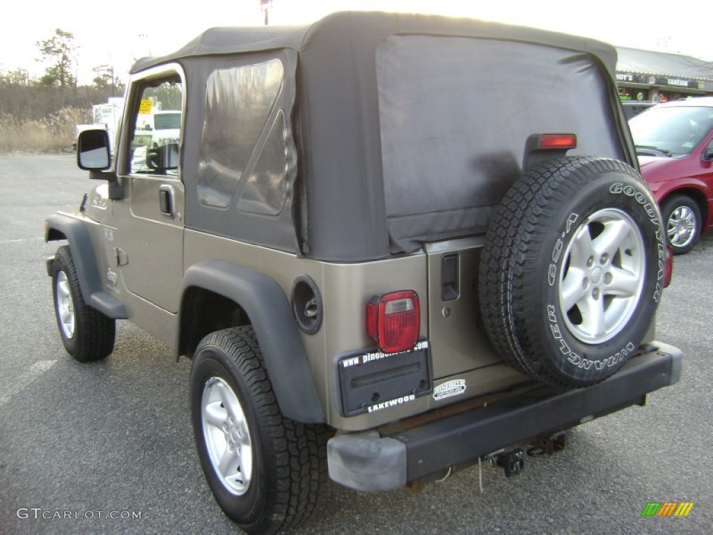 2004 Wrangler X 4x4 - Light Khaki Metallic / Dark Slate Gray photo #6