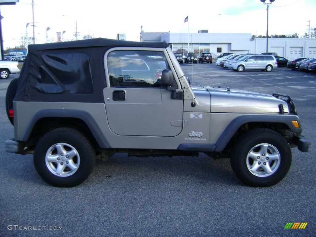 2004 Wrangler X 4x4 - Light Khaki Metallic / Dark Slate Gray photo #7