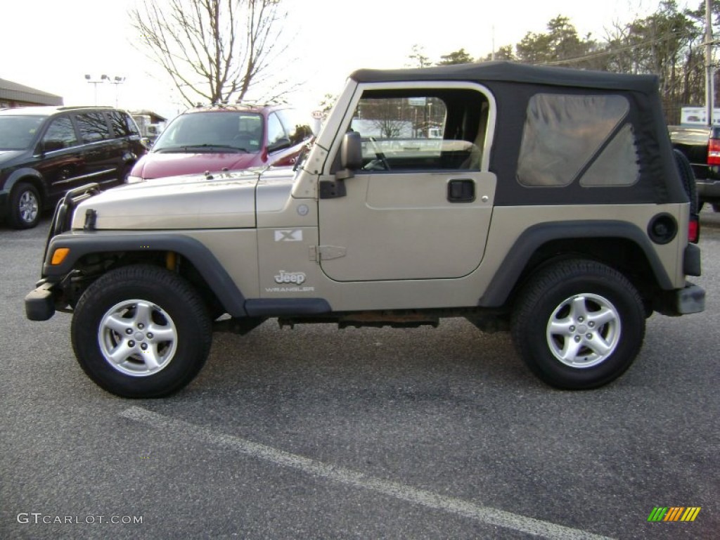 2004 Wrangler X 4x4 - Light Khaki Metallic / Dark Slate Gray photo #9