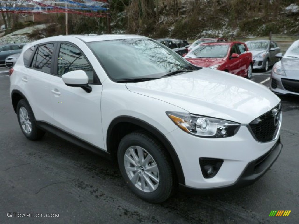 Crystal White Pearl Mica 2014 Mazda CX-5 Touring AWD Exterior Photo #76733065