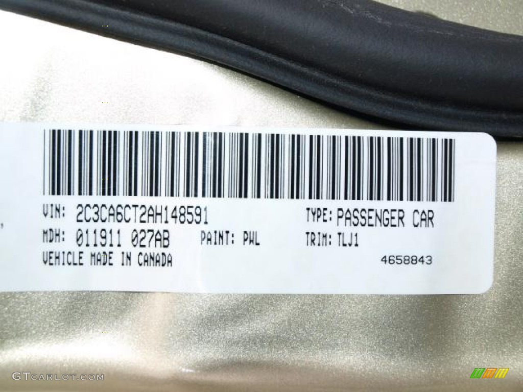 2010 300 Color Code PWL for White Gold Pearlcoat Photo #76734781