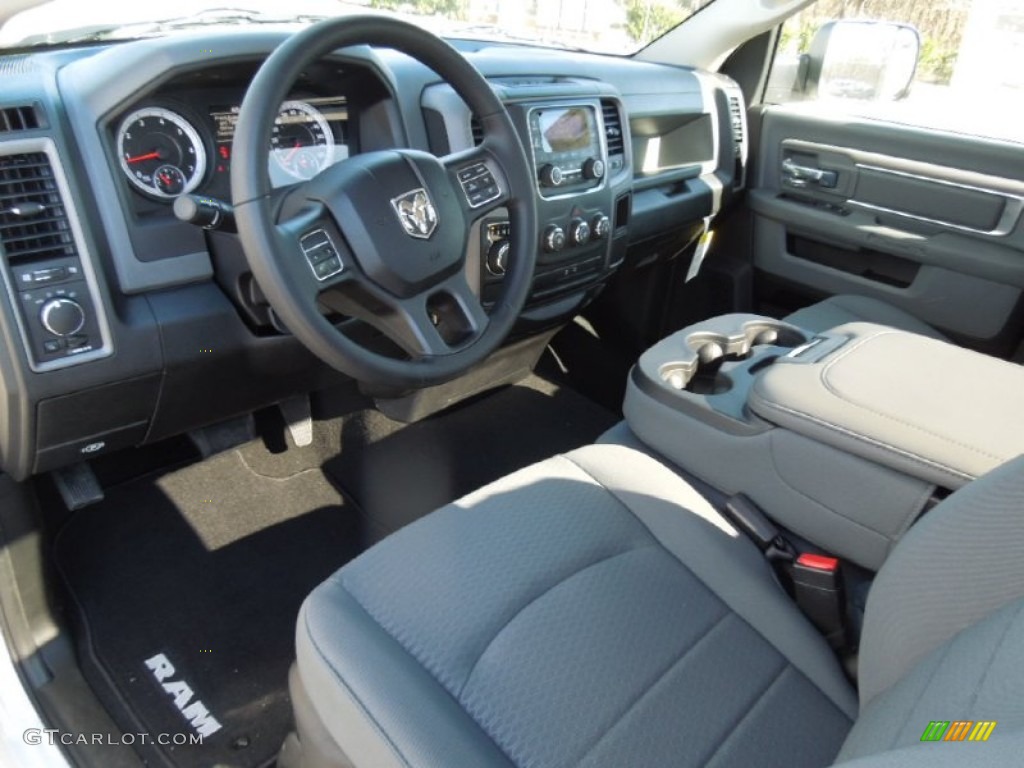 Black/Diesel Gray Interior 2013 Ram 1500 Tradesman Regular Cab Photo #76735072