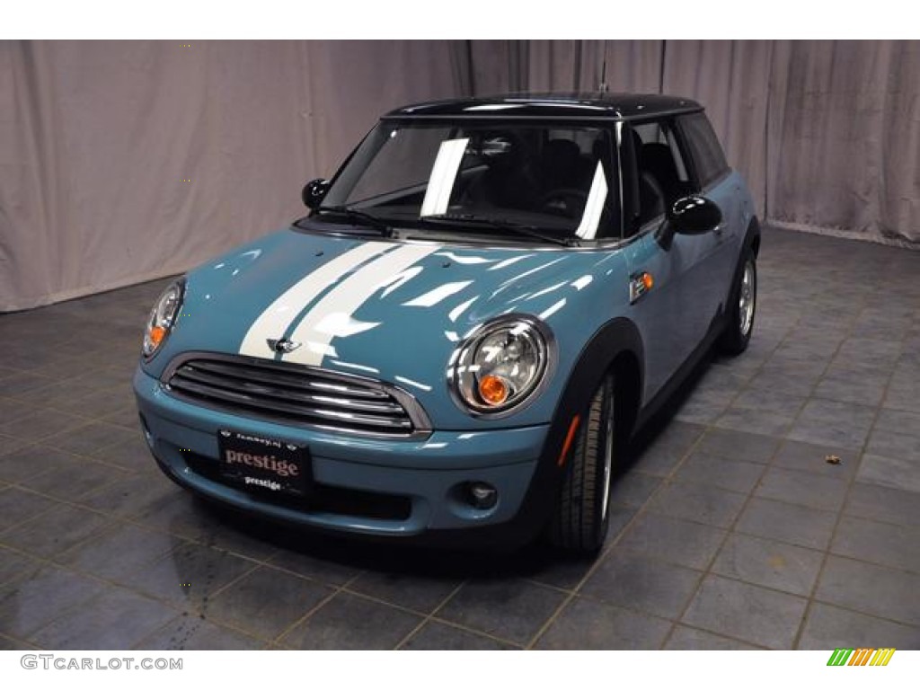 2009 Cooper Hardtop - Oxygen Blue / Black/Grey photo #1