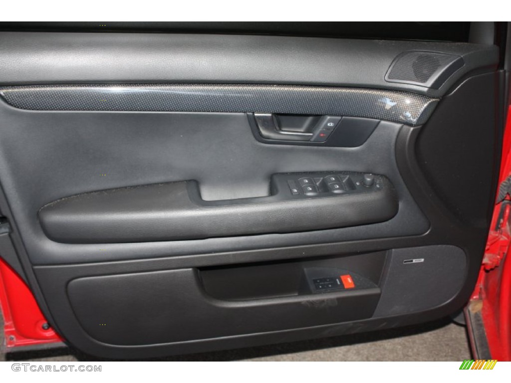 2008 Audi S4 4.2 quattro Sedan Black/Black Door Panel Photo #76735522