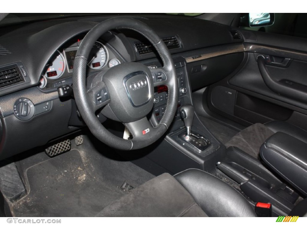 Black/Black Interior 2008 Audi S4 4.2 quattro Sedan Photo #76735569