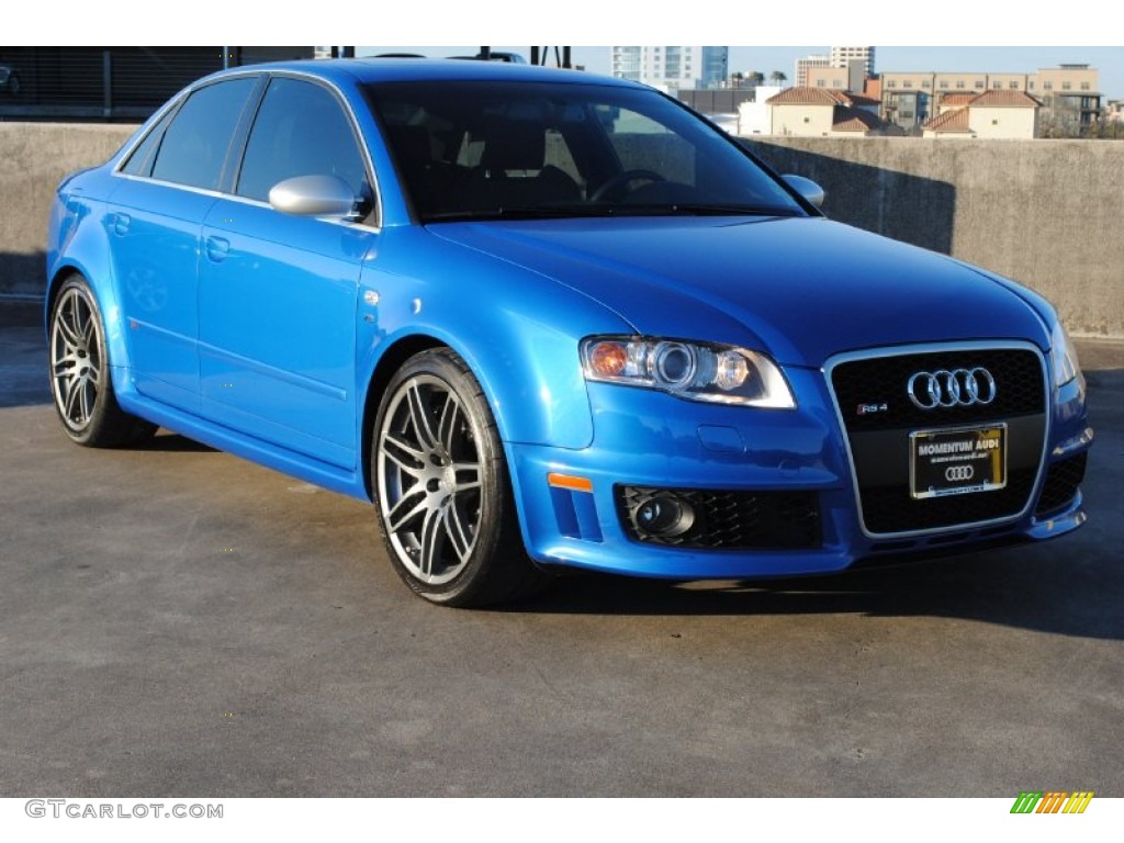 2007 RS4 4.2 quattro Sedan - Sprint Blue Pearl Effect / Black photo #1