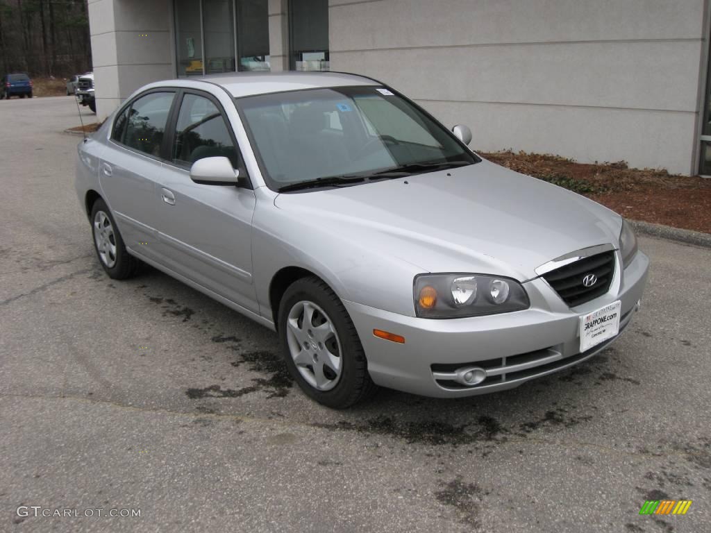 2004 Elantra GLS Sedan - Sterling Silver / Gray photo #1